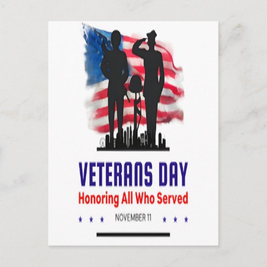 Service Beyond Self - Dank u, veteranen Briefkaart (Voorkant)