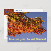 Service Briefkaarten Business HVAC-oven Jaarlijks (Voorkant / Achterkant)