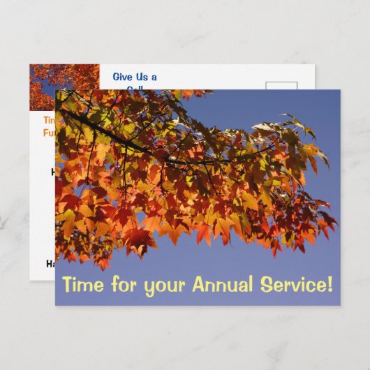 Service Briefkaarten Business HVAC-oven Jaarlijks (Voorkant / Achterkant)