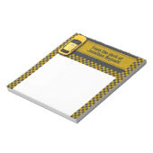 Service Business Cab Driver Yellow Taxi Notitieblok (Linkerzijde)