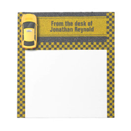Service Business Cab Driver Yellow Taxi Notitieblok