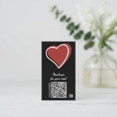 Service Business Valentine's Day QR Thank You Klantenkaartje (Staand voorkant)
