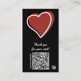 Service Business Valentine's Day QR Thank You Klantenkaartje