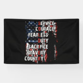Service Courage Fearless Offer Bravery Land Spandoek (Horizontaal)