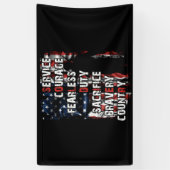 Service Courage Fearless Offer Bravery Land Spandoek (Verticaal)