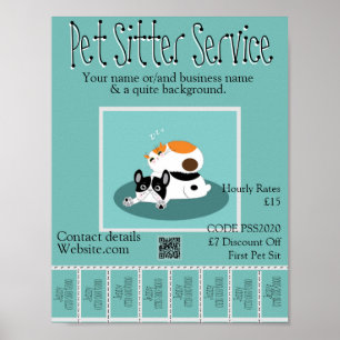 Service Design 2 voor speciale Poster Pet Sitter S