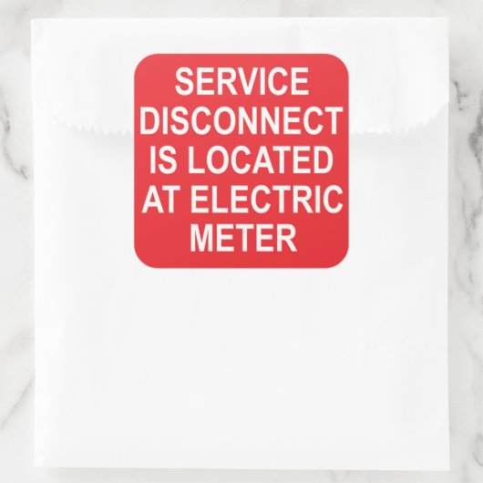 Service Disconnect bij het label van de elektrisch (Tas)