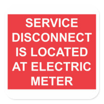 Service Disconnect bij het label van de elektrisch
