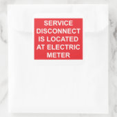 Service Disconnect bij het label van de elektrisch (Tas)