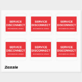 Service Disconnect Label met Spaanse ondertitel (Vel)
