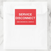 Service Disconnect Label met Spaanse ondertitel (Tas)