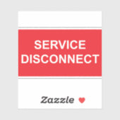 Service Disconnect Sticker (Vel)