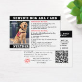 Service Dog ADA Kaarten Foto ID Badge Professionee Visitekaartje (Bureau)