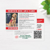 Service Dog ADA Wet Kaarten Rode Foto ID Badge Visitekaartje (Bureau)