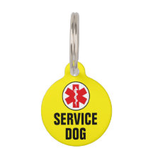 Service Dog Animal Medical Alert-symbool geel