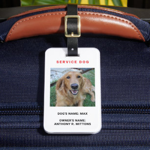 Service Dog Bagagelabel