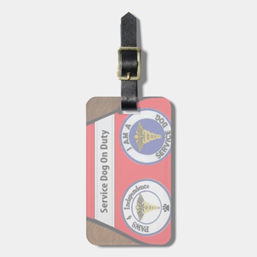 Service Dog Bagagelabel (Voorkant verticaal)