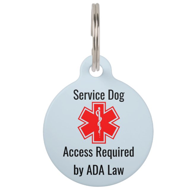 Service Dog Collar/ID-Label Huisdierpenning (Voorkant)