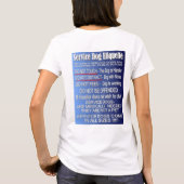 Service Dog Etiquette - Basics T-shirt (Achterkant)