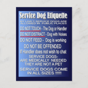 Service Dog Etiquette Briefkaart