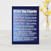 Service Dog Etiquette Kaart (Gele Bloem)