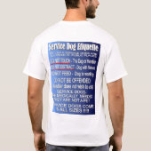 Service Dog Etiquette T-shirt (Achterkant)