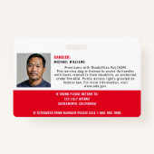 Service Dog Foto ID QR Code Badge (Achterkant)