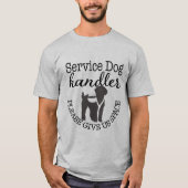 Service Dog Handler - Geef ons ruimte T-shirt (Voorkant)