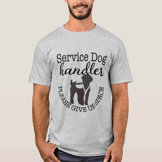 Service Dog Handler - Geef ons ruimte T-shirt (Voorkant)