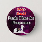 Service Dog Helpers Paarse ruimte Ronde Button 5,7 Cm (Voorkant)