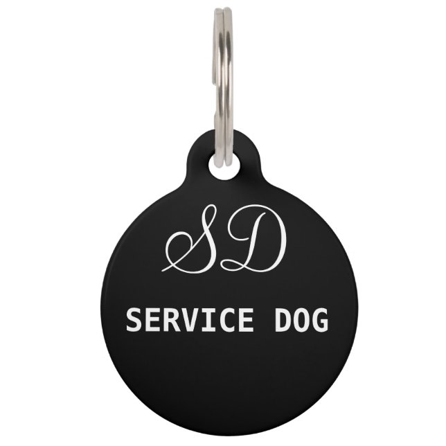 Service Dog. Huisdierpenning (Voorkant)