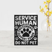 Service Dog Human Do Not Pet Funny Rescue Dog Owne Kaart (Gele Bloem)
