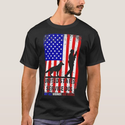 Service Dog Human Support Animal Trainer Pet T-shirt (Voorkant)