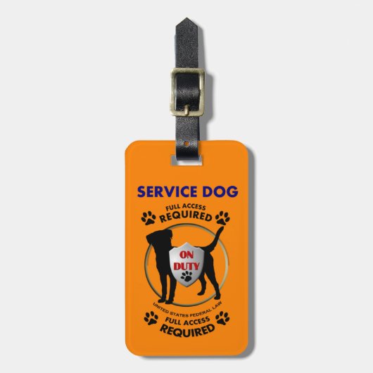 Service Dog ID Bagagelabel (Voorkant verticaal)