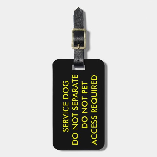 Service Dog ID-Label Bagagelabel (Voorkant verticaal)