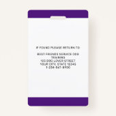 Service Dog in Training Card Persoonlijke ID-foto Badge (Achterkant)