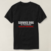 Service Dog in Training Dog Handler en Trainer T-shirt (Design voorkant)