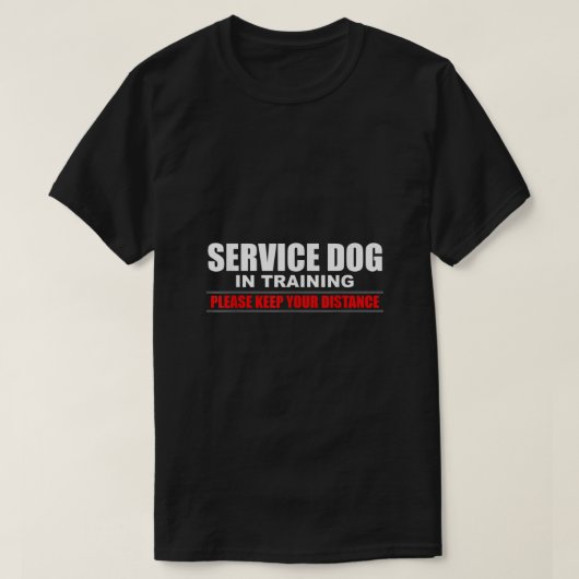 Service Dog in Training Dog Handler en Trainer T-shirt (Design voorkant)