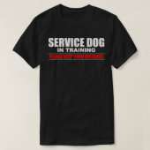 Service Dog in Training Dog Handler en Trainer T-shirt (Design voorkant)