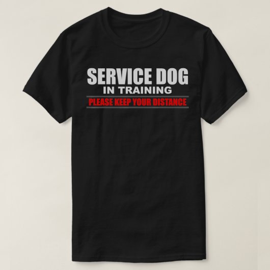 Service Dog in Training Dog Handler en Trainer T-shirt (Design voorkant)