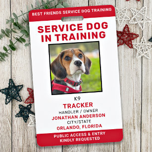 Service Dog in Training ID Card Persoonlijke foto Badge