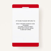 Service Dog in Training ID Card Persoonlijke foto Badge (Achterkant)