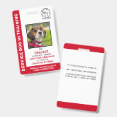 Service Dog in training ID Custom Logo Photo Badge (Voor- en achterkant)
