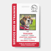 Service Dog in training ID Custom Logo Photo Badge (Voorzijde)