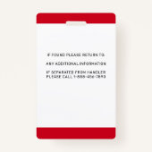 Service Dog in training ID Custom Logo Photo Badge (Achterkant)