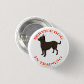 Service Dog in training, knop Ronde Button 3,2 Cm (Voorkant /achterkant)