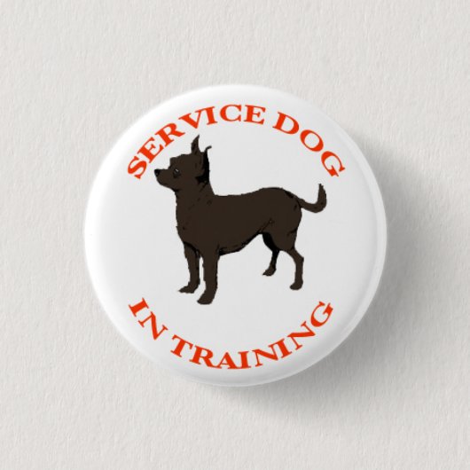 Service Dog in training, knop Ronde Button 3,2 Cm (Voorkant)