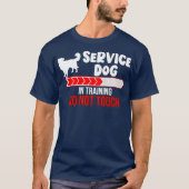 Service Dog in training Niet aanraken met Trainer T-shirt (Voorkant)