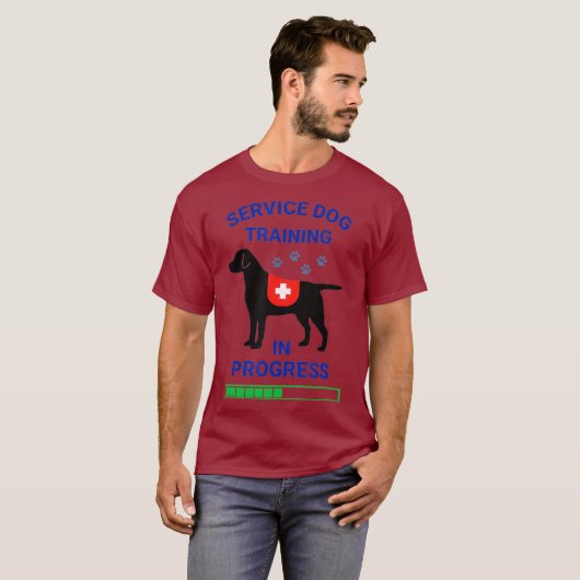 Service Dog in Training Registered Trainer Lab T-shirt (Voorkant volledig)
