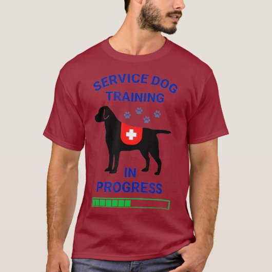 Service Dog in Training Registered Trainer Lab T-shirt (Voorkant)